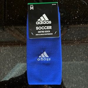 Adidas soccer socks in blue